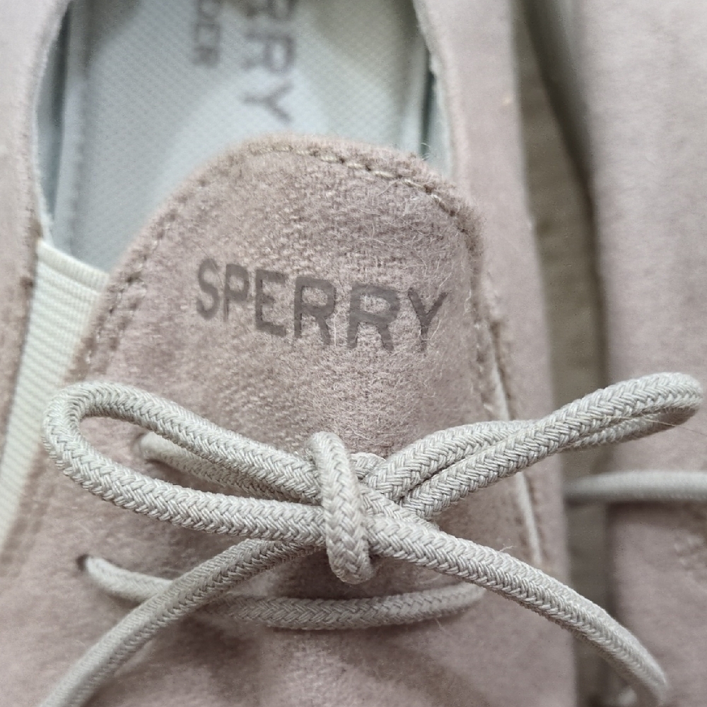 Sperry Women's Slip-On Suede-Look Sneakers in Light Taupe